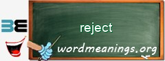 WordMeaning blackboard for reject